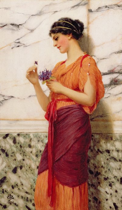 Violets, 1908 by John William Godward